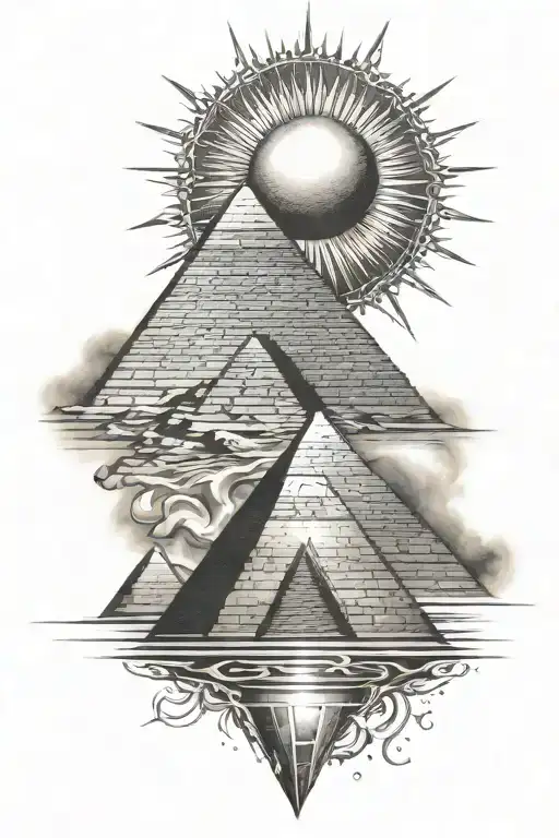 Pyramid With Sun