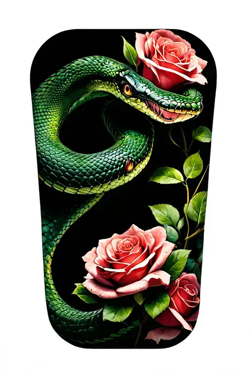 Pit Viper And Roses