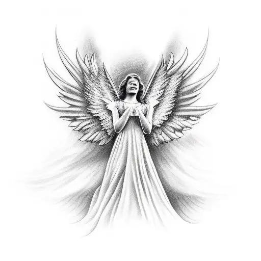 Angel Falling Mid Air