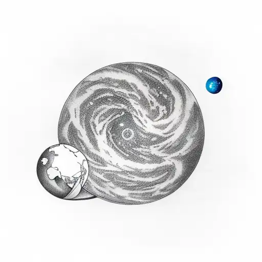 A Boy Staring At Milky Way And The Globe