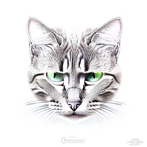 Portrait Of A Angry Cat