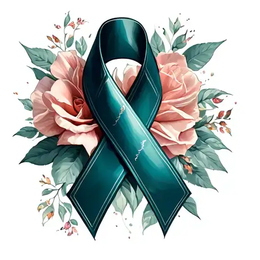 Cancer Awareness Ribbon Wrapped