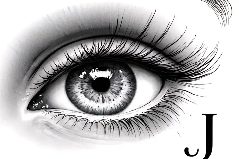 A Beautiful Eye That Looks Towards The Future With A J As The Iris Under The Eye Is All That Awaits