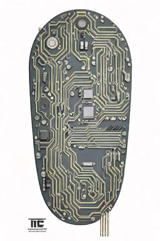 Circuit Board Patterns Intertwined