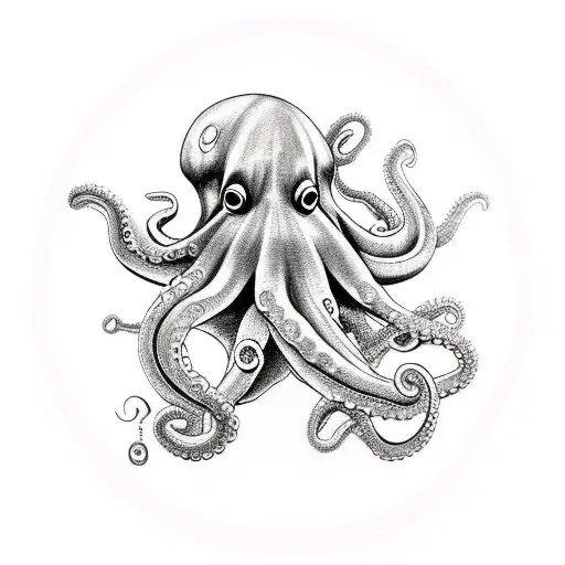 Octopus Riding A Motorcycle Through A Futuristic Cityscape