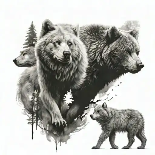 Bear And A Wolf