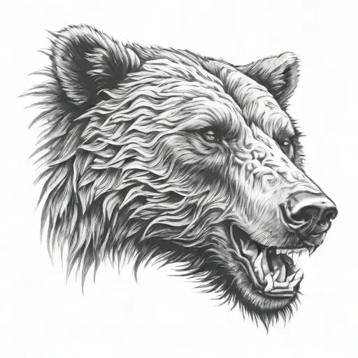 Mad Bear Tattoo Design