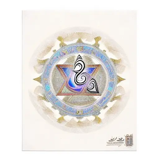 Egypt Legends With Om Sign And Christian