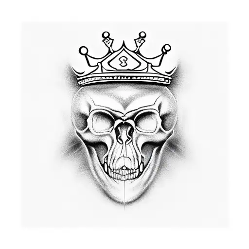 Monkey Skull Face With King Crown