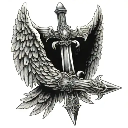 Angel's Wings Sword In Hand