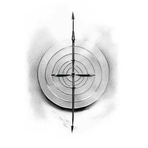 Green Arrow Shooting An Arrow Through A Target