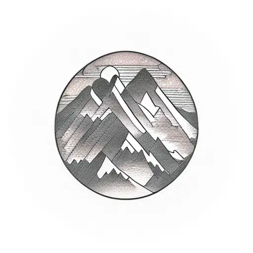 Mountain Scene With A Lake And Disc Golf Basket