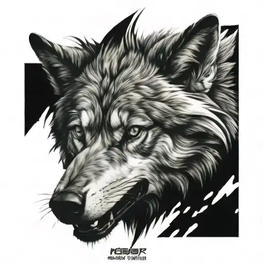 Anime Wolf Head