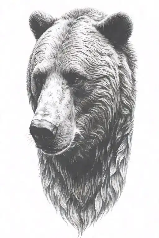 Bear Head Tattoo Holding