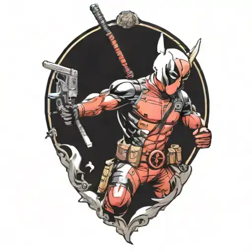 Deadpool Wearing A Unicorn Onesie