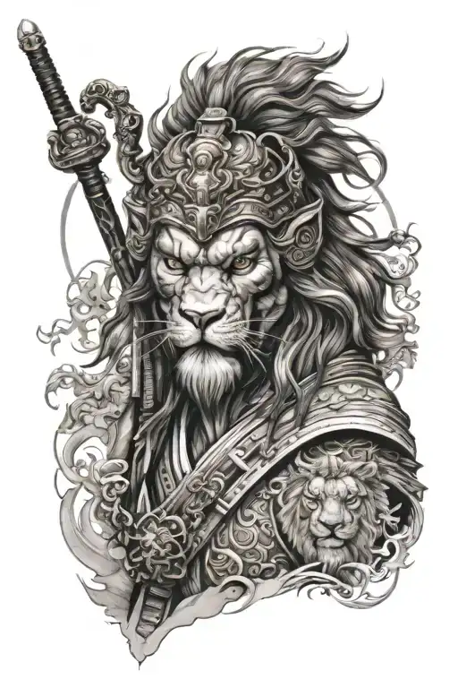 Lion Samurai Warrior