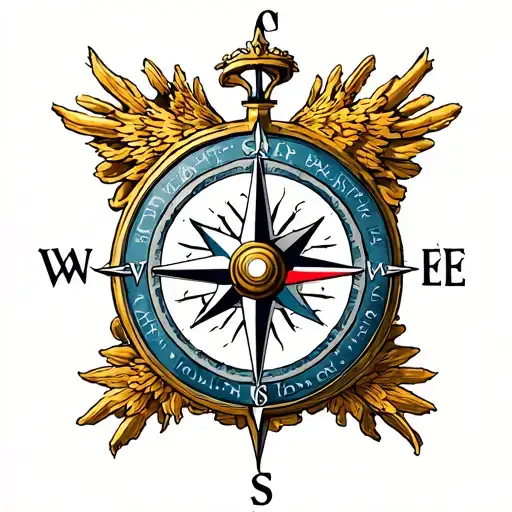 Styria Coat Of Arms And A Compass