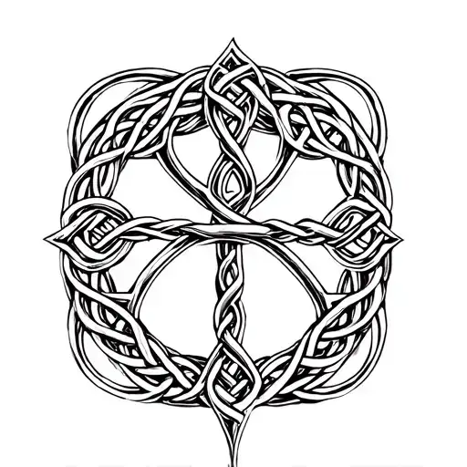 Chi-rho Symbol Celtic Knotwork Intertwined