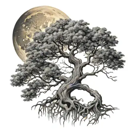Tree Of Life With Moon