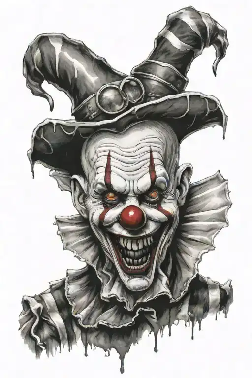 Horror Character Clowns Full Black Sleeve