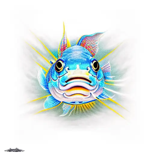 Coy Fish With Shadow Underneath