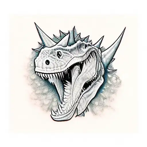 3 Color Dinossaur In Natural Habitat