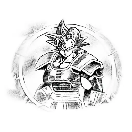 Dragon Ball Z Character In A Samurai Armor