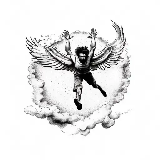 Icarus Falling Out Of The Sky Full Back