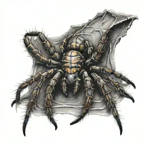 Realistic Venomous Spider Crawling