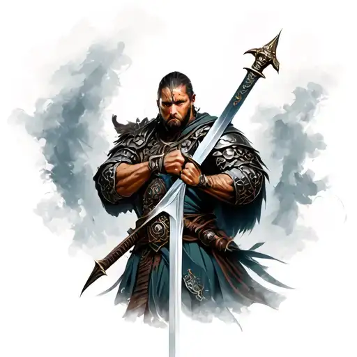 Warrior Wielding A Sword