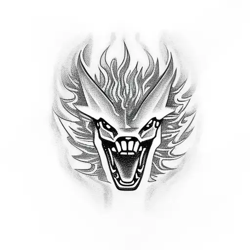 Ford Mustang With Flames