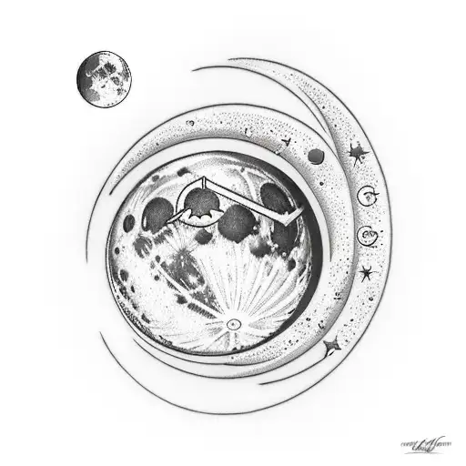 Moon Tattoo That Says I Love You