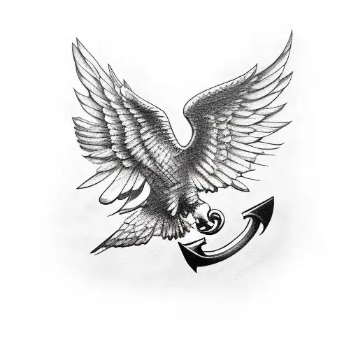 Eagle Holding Anchor