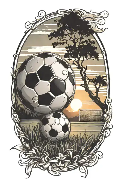 Soccer Field Durning Sunset