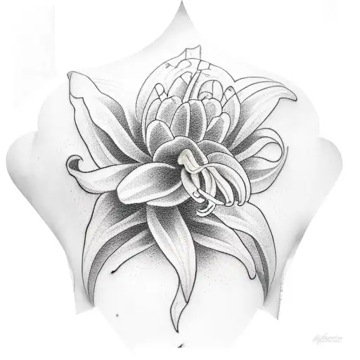 Several Liliys Upper Arm Woman Hawaiian