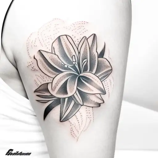 Several Liliys Upper Arm Woman Hawaiian