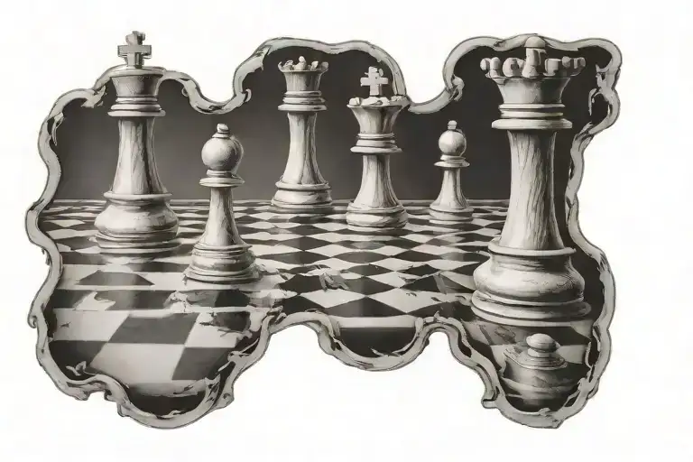 Chess Pieces Hidden