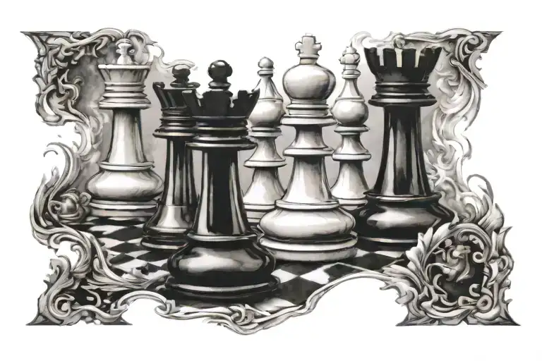Chess Pieces Hidden