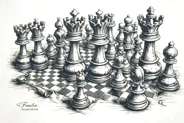 Chess Pieces Hidden Message