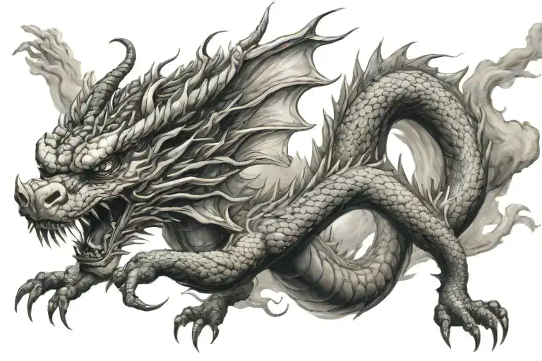 Chinese Year Of The Dragon Flying