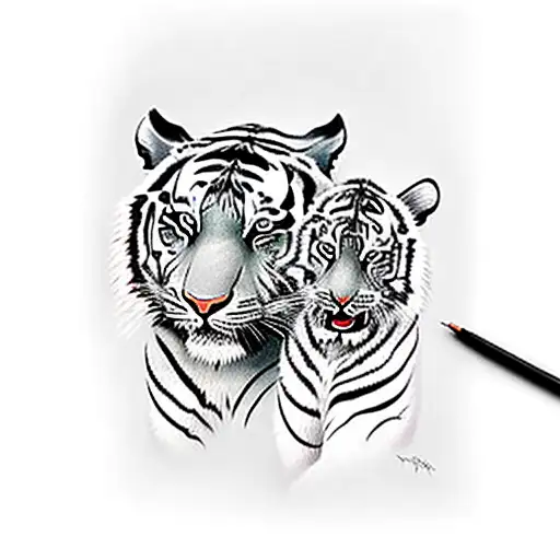 A Tiger With His Daughter