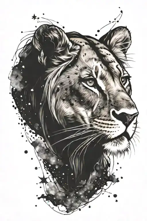 Lioness And Capricorn Constellation