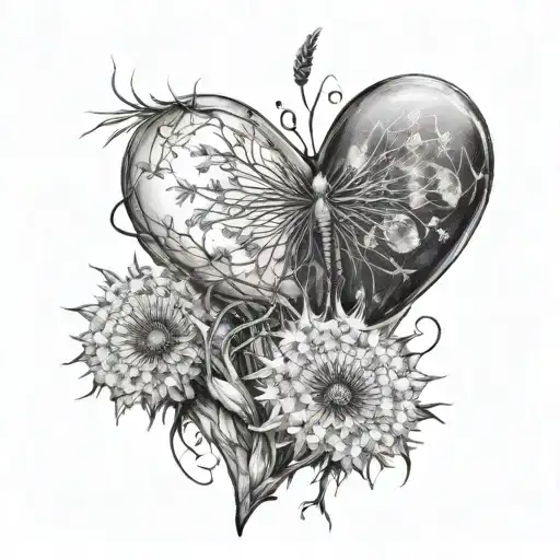 Anitomical Heart With Dandelion