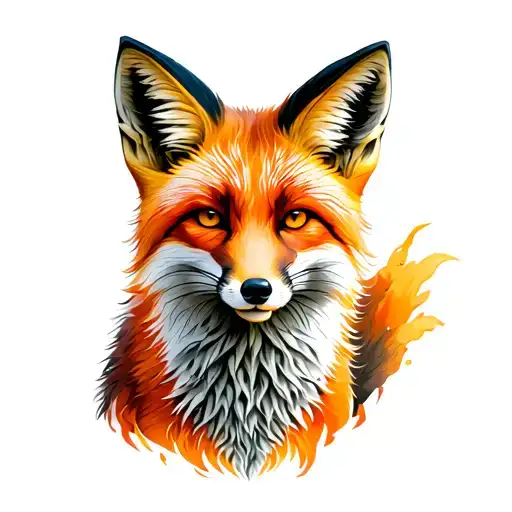 Fox In Color With A Scapula And Elongated Paws