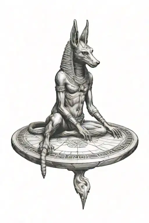 Anubis Holding The Balance