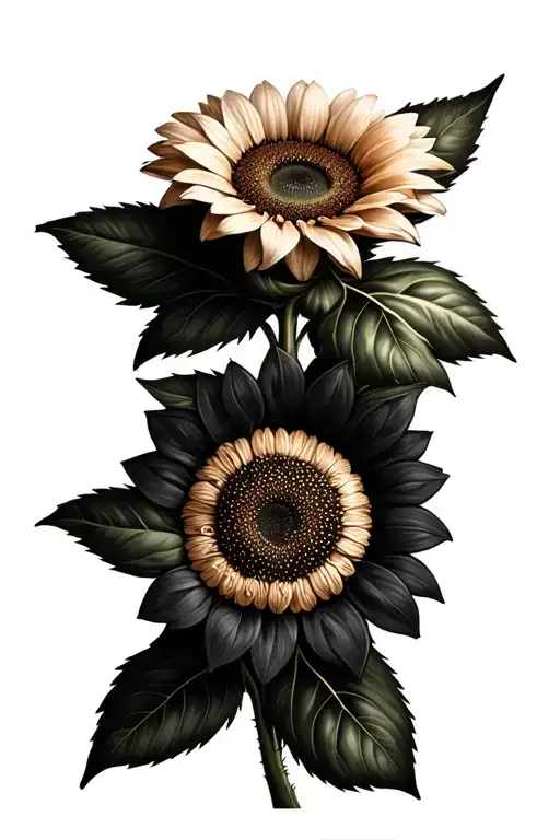 Realistic Sunflower Blooming For Ankle