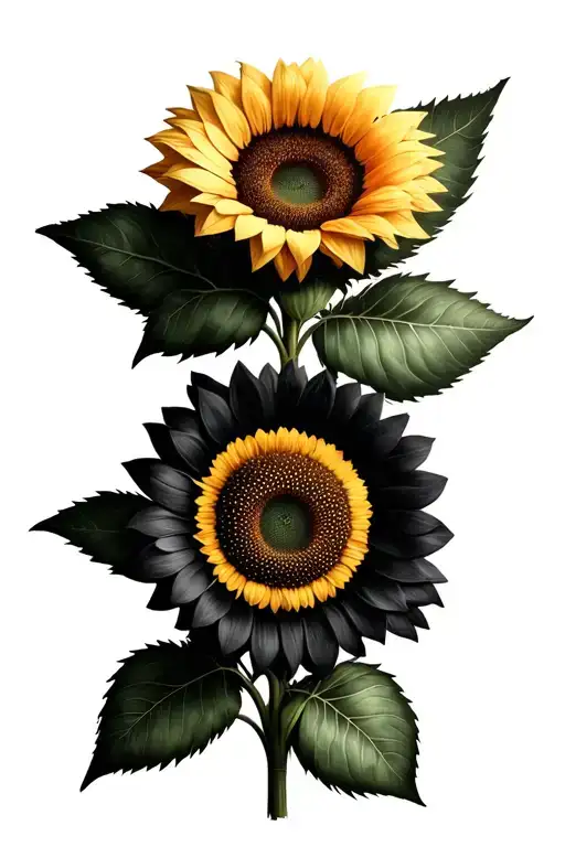 Realistic Sunflower Blooming For Ankle