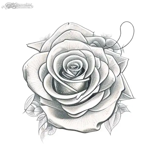 A Realistic Representation Of Crossed Swords With A Vine Of Roses