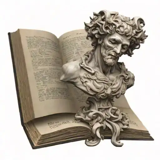 Sculpture Kronos Open Book High Resolution 8K