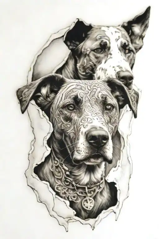 Dog Picture Frame Covered